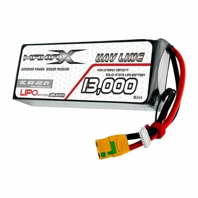 ManiaX Solid-State Lipo 6S-22.2V 13,000mAH 10C Drone & UAV Battery